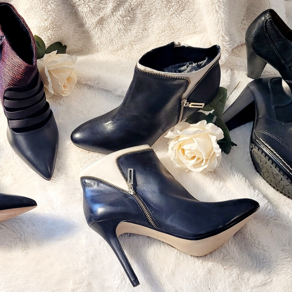 Elegant Black and White Women's Heels